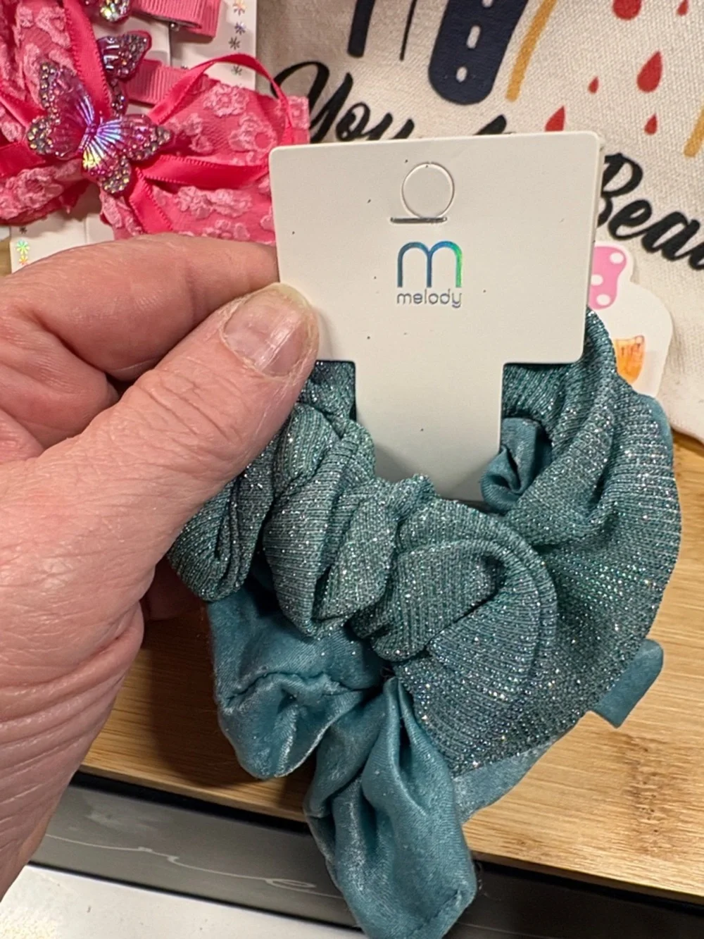 Kids Sparkle Bow Hair Clips and Accessories - Pink, Teal, Amber